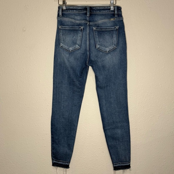 KanCan Distressed Skinny Jeans High Rise Raw Hem Light Wash Women’s Size 7/27 - Picture 5 of 16